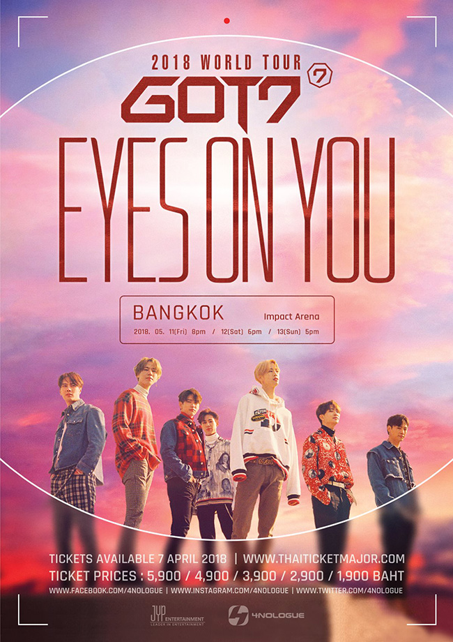 GOT7 2018 WORLD TOUR 'EYES ON YOU' IN BANGKOK
